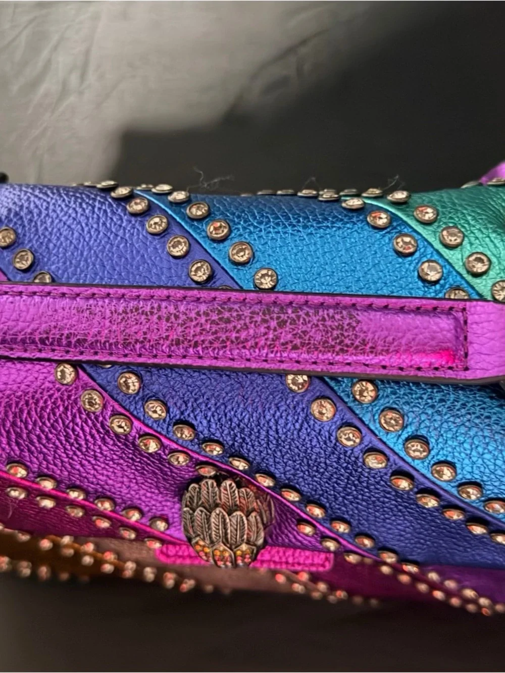 Kurt Geiger Large Kensington Rainbow Rhinestone Bag